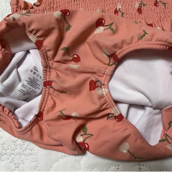 Janie And Jack Smocked Cherry Swim Suit Size 24m - Picture 4 of 8